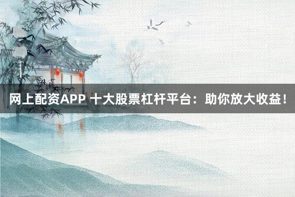 网上配资APP 十大股票杠杆平台：助你放大收益！