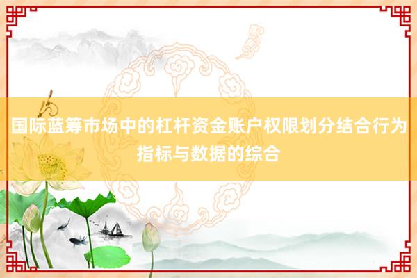 国际蓝筹市场中的杠杆资金账户权限划分结合行为指标与数据的综合